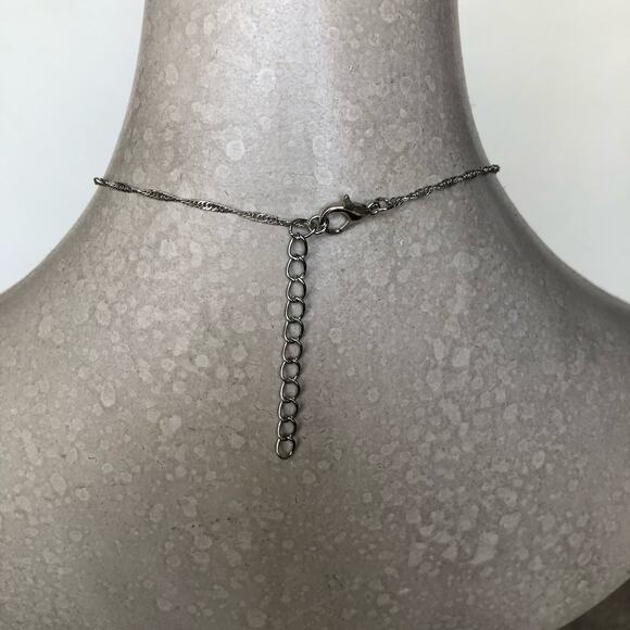 Bohemian Timeless Teardrop Leaf Turquoise Silver Feather Chain Pendant Necklace - Picture 12 of 15